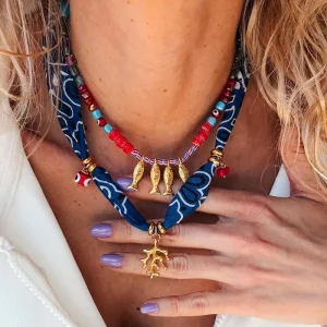 Cute Fruit and Animal Pendant Necklaces Silk Scarves with Ribbons Stainless Steel Pendant Necklaces