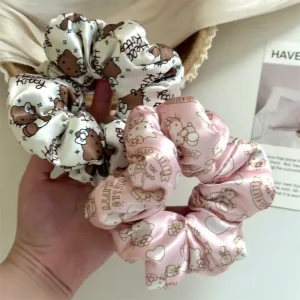 Cute Girl Cat Big Hair Rope Fashion Cartoon Sponge Design Hair Scrunchies Women Hair Ties