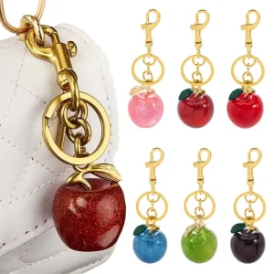 Cute Metal Keychain Fashion Bag Accessories Pendants Elegant Crystal Keychain for Women Girls’ Decoration