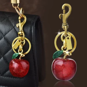 Cute Metal Keychains Bag Accessories Pendants Elegant Crystal Key Chains for Women Girls’ Bag Decoration