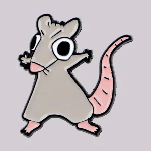 Cute Mouse Enamel Pin Funny Animal Brooch Black Nickel Zinc Alloy for Badge Backpack Clothing Accessories Fashion Jewelry