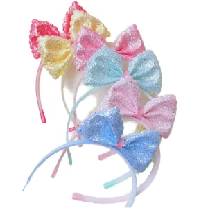 Cute New Sequin Bow Headband Children’s Princess Hair Clip Accessory Hairpin Big Bow Hairband