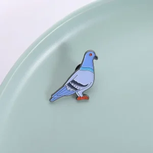 Cute Pigeon Enamel Pin Creative Animal Cartoon Peace Dove Birds Brooches Lapel Backpack Badge Jewelry Gifts for Friends
