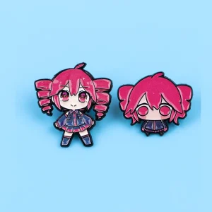 Cute Pink Girl Brooches on Clothes Lapel Pins for Backpack Soft Enamel Pin Bags Women Badges Jewelry Accessories