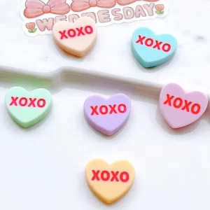 Cute Resin Accessories Phone Case Decor Charm Clothing Shoes Hairpin Pendant Resin Love Charms for Decoration