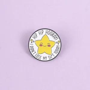 Cute Star Enamel Casting Zinc Alloy Pin Quotes Brooch Pines Lapel Badge Backpack Clothing Accessories Funny Jewelry Friends