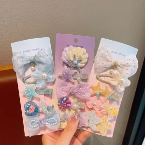 Cute Wavy Starfish Shell Hairpin Bangs Clip Kids Sweet Style Hair Accessories