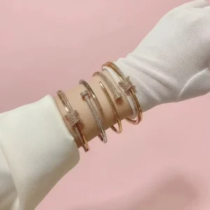 D0543 Bracelet Fashion Simple Personality Diamond Opening Adjustable Women Trendy