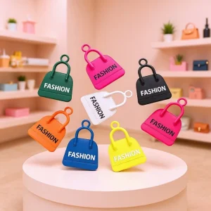 DIY Craft Mini Handbag Bag Charm Bright Multicolor Letter Glossy Ornament for Handbag Car Key Jewelry Making Accessory