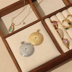 DIY Customised Zirconia Pendant Accessories Gold Plated Stainless Steel Fashion Ladies Pendant