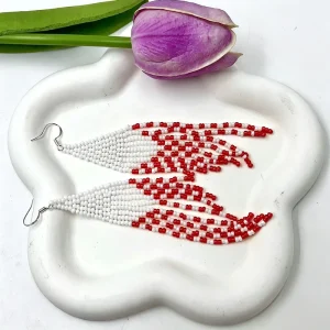 DIY Handmade Beaded Rice Bead Tassel Earrings Fashion Jewelry Earrings