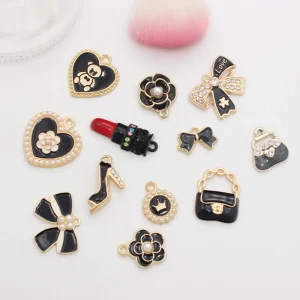 DIY Jewelry Accessories Resin Drop Classic Fashionable Lipstick Bowknot Handbag Earrings Necklace Charm Pendant Key Keychain