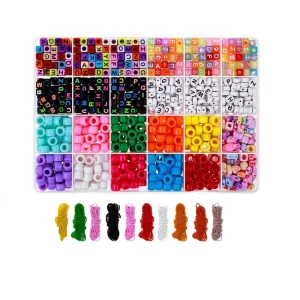 DIY Jewelry Making Kits Craft and Art Glass Pony Seed and Alphabet Letter Beads for Bracelets for Personalized Art Crafts