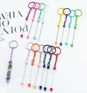 DIY Metal Bead Keychain Pendant & Bag Charm Creative Souvenir Gift for Events & Promotions