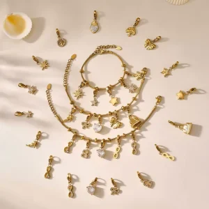 DIY Multi Charm Bracelet and Necklace Accessories Versatile for Various Styles
