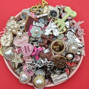 DN Rhinestone DIY Crafts Accessories Mixed Junk Phone Case Charms Designer Famous Brand Logo Decoration Charms