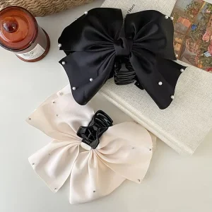 DOWELL Korean Ins Streamer Crochet Hair Clip Hair Women Pearl Accessories Plastic Hair Clip Female