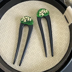 DOWELL New Chinese style Antiquity Temperament U Shaped Wooden Hairpin Hair Product Accessories for Female