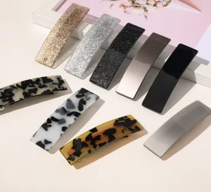 DOWELL Premium Sweet Acetate Hair Barrettes High Quality Good Elasticity Mini Spring Clips for Women Thick Hair