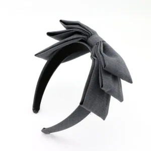 DREAM FASHION Gray Custom Casual College Style Hair Accessories Decorate Hand Made Solid Color Girl Headband Mothers Day Gift