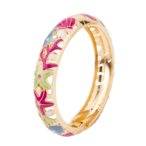 Daili Colorful Hollow out Starfish and Whale Bangle Enamel Charms Cuff Bracelets Cloisonne Bangles Fashion Jewelry