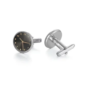 Daili Watch Themed Cufflinks Time Display Cufflinks Creative Design Cufflinks Fashionable Accessory Cuff Links