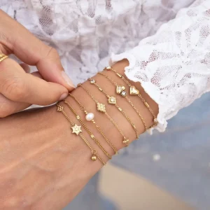 Daily Wear Stainless Steel Gold Plated Waterproof Multi Charms Bracelets Fashion Bangles by Jewelry Manufacturer