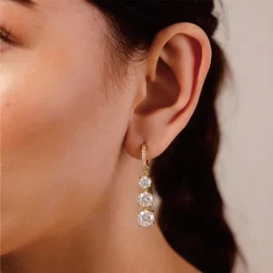 Dangle Earring Fashion Jewelry Huggie Hoop Earring Chain Small Hoop Trendy Cute Pearl Hoop Star Hoop Earring for Women
