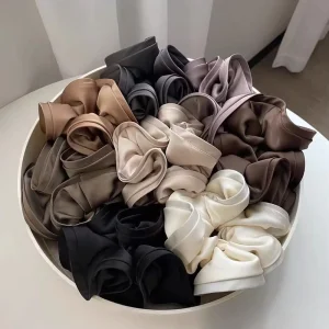 Daou WOMEN OVERSIZED HIGH QUALITY FRENCH STYLE SATIN SILK SWEET HAIR SCRUNCHIES GOOD ELASTICITY HAIR ACCESSORIES