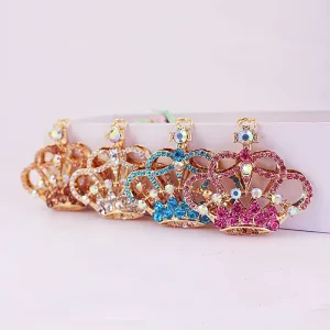 Decorative Rhinestone Crown Cute Car Keychain Women’s Bag Accessories Key Ring Craft Small Gift Bag Buckle