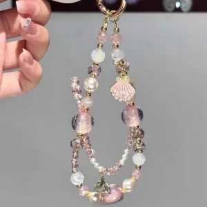 Delicate Little Fairy Phone Case Pendant With Crystal Butterfly Beaded Keychain Light Luxury Mobile Phone Chain With Bow Pattern