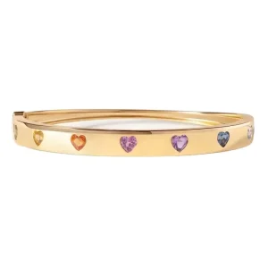 Delicate Shiny Cubic Zirconia Heart Charm Bracelet Women’s Fashion Jewelry Accessories