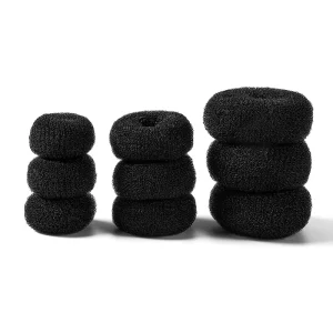 Design Nylon Hair Donut BSCI Audited Factory Donut with Lace Fabric Hair Accessories Hair Donut Hair Bun