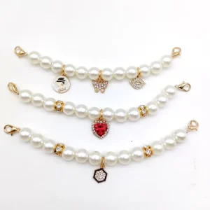 Designer Bling Pearl Hole Chain Charms for Men Women Adults Shoe Flower Chains Decoration for DIY Accessories Shoe Decorations