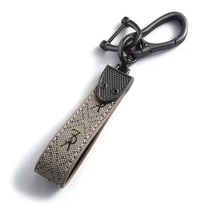 Designer Brand Fashion Vintage Fabric Lanyard Car Motorcycle Metal Keychain Key Chains
