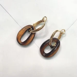 Designer Jewelry for Women Gold Drop Earrings Opal Pendant Daily Fashion Accessories
