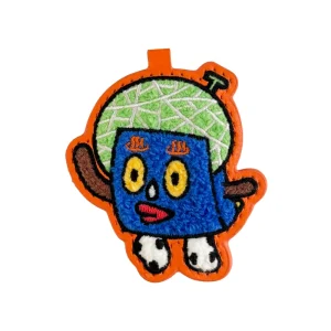 Designer Leather Plush Keychain Custom Chenille Embroidered Keychain Fashion Bag Pendant