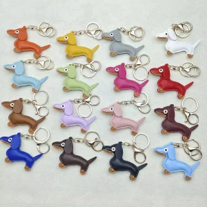 Designer Luxury Keychain for Dogs Pu Leather Bag Charm Pendant Creative Handbag Decorative Doll Jewelry With Hanging Function