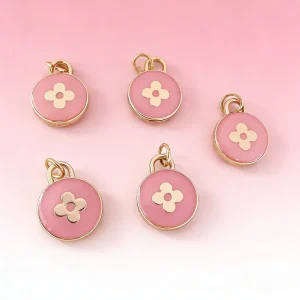 Designer Luxury Style Fashion Jewelry Pendants Gold Plated Alloy Resin Bracelet and Earrings Handmade DIY Accessories Charms