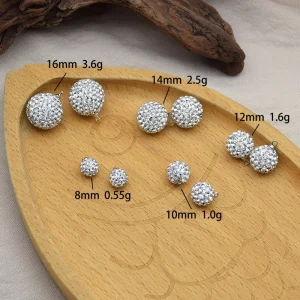 Diamond Ball Pendant Handcrafted Round Ball Necklace Accessory Fashion Earrings Pendant Accessories
