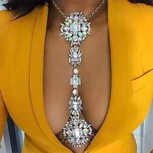 Diamond-Encrusted Body Chain Women’s Body Jewelry
