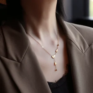 Direct Factory Sale Cross Border New Exquisite Butterfly Stainless Steel Versatile Chinese Style Fashion Pendant Necklaces