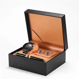 Display Male Quartz Wristwatch Gift Sets With Box OEM Luxury Fashion S9710G Waterproof Men Watch Set