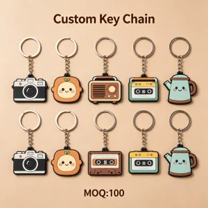 Diverse Anime Design Carabiner Keychains Waterproof Customizable UV Printed Lightweight Birthday Presents Manufacture PVC