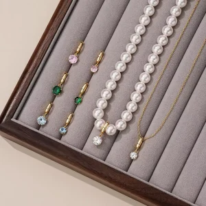 Diy Fine Jewelry Sterling Silver Fashion Necklace Making Accessories Round Brilliant Cut Zircon Pendants Charm