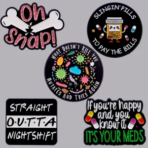 Doctor Nurse Enamel Pins Women’s Brooches Men Lapel Pins Science Badge on Backpack Costume Accessories Fashion Jewelry Gifts