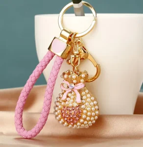 Dollar Sign Keychain Hip Hop Dollar Symbol Key Chain Ladies Cute Money Bag Pink Dollar Sparkling Dollar Money Sign Accessories