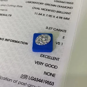 Double Jewelry Factory Price DEF VVS 3ct 4ct 5ct Oval Lab Grown Diamond with IGI Certificate CVD&HPHT Lab Diamond in Stock