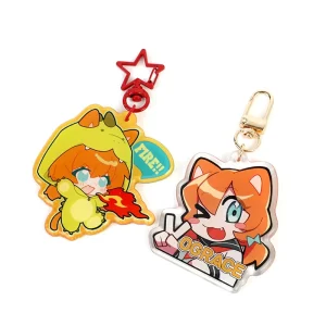 Double Sided Custom Acrylic Key Chain Cartoon Anime Logo Rainbow Epoxy Keychain Custom Acrylic Hologram Keychain