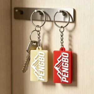 Double Sided UV Printed Design Soft Waterproof Lightweight Durable Flexible 2D PVC Key Chain for Daily Use Bag Pendant